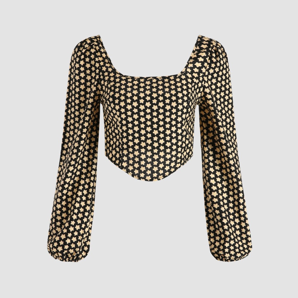 RETRO DITSY CROP TOP